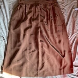 Kasper 100% Silk Brown Skirt